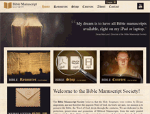 Tablet Screenshot of biblemanuscriptsociety.com
